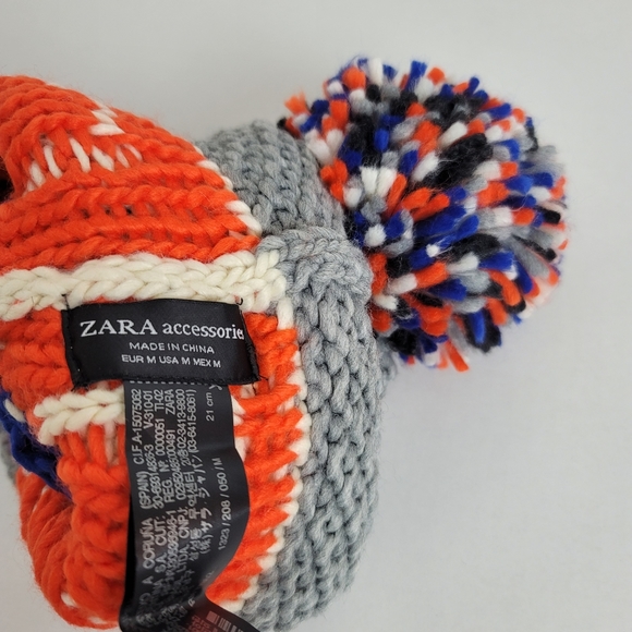 5/$25 ZARA KNIT HAT W LOVE YOU GRAPHICS & POM - Picture 7 of 7